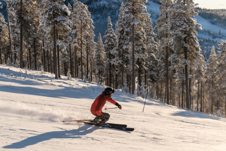 Skidåkning på Tännäskröket