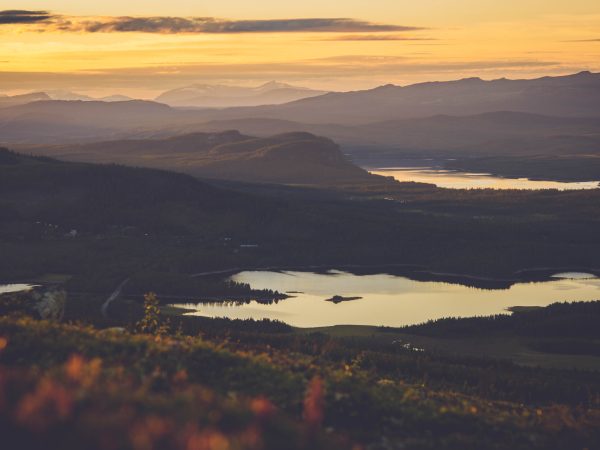 solnedgang i funasfjallen